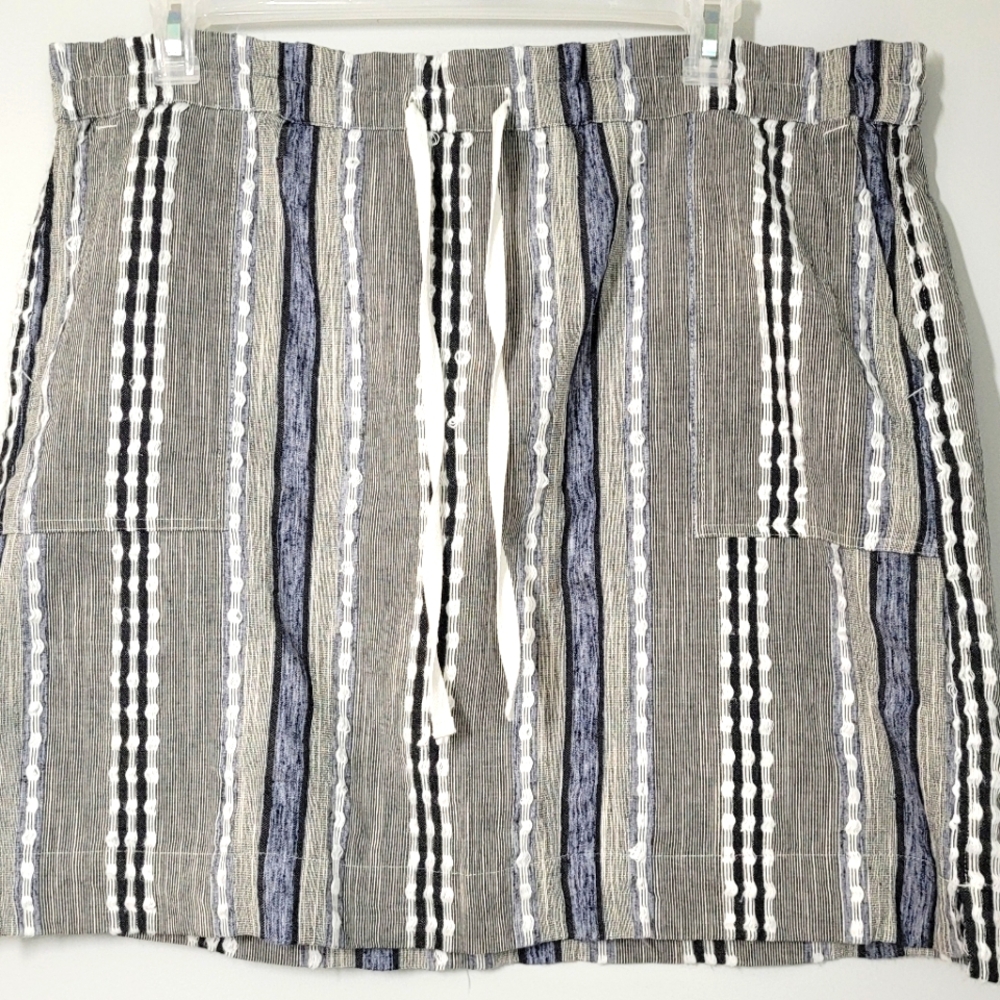 Caslon Striped Summer Skirt 1X